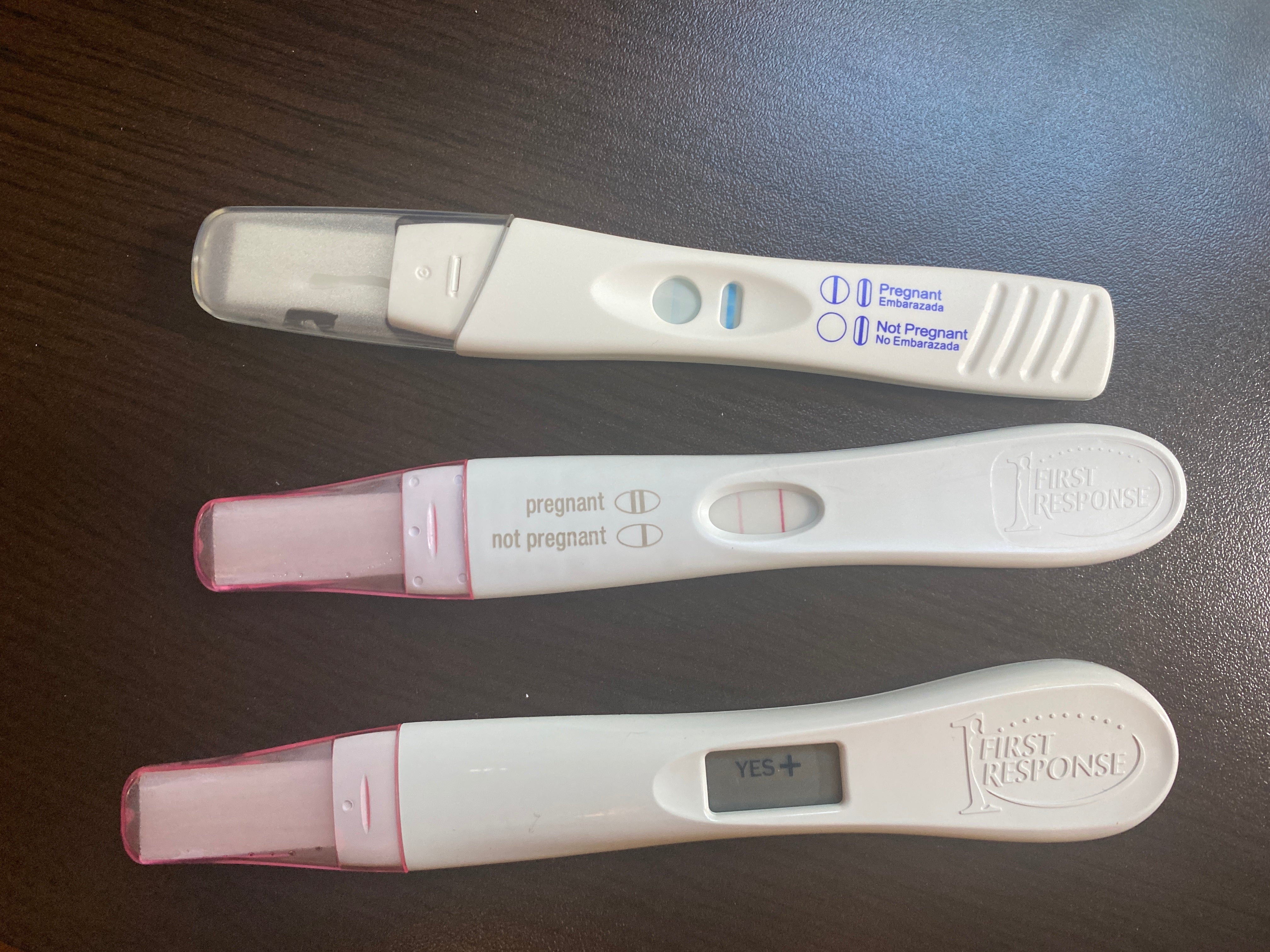 Three positive pregnancy tests from a Mosie family