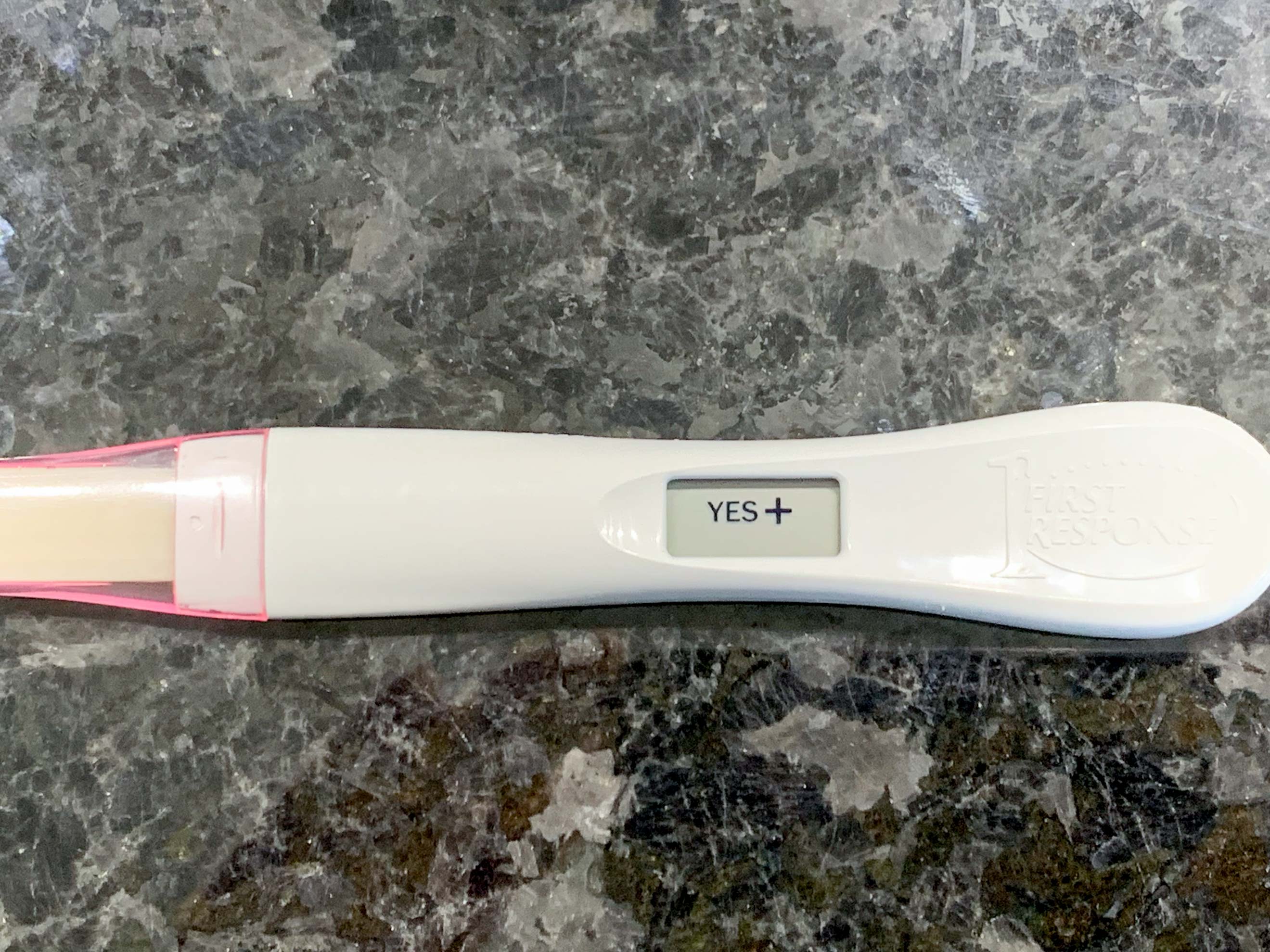 Positive pregnancy test for a Mosie Baby family