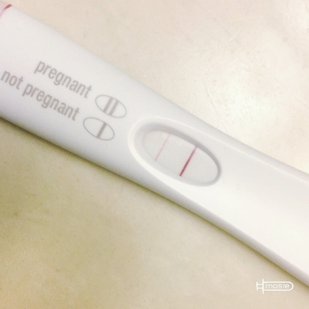 positive pregnancy test from a mosie user