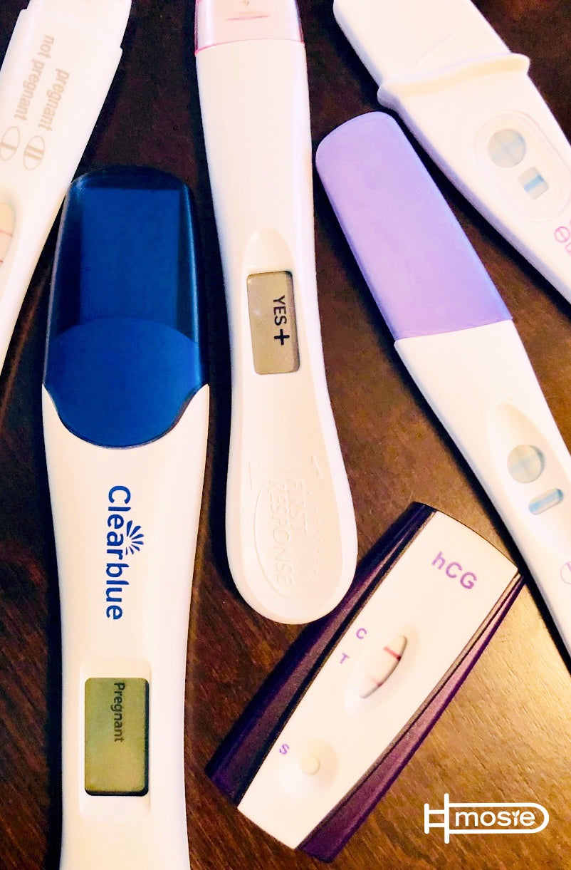 six positive pregnancy tests from a mosie user